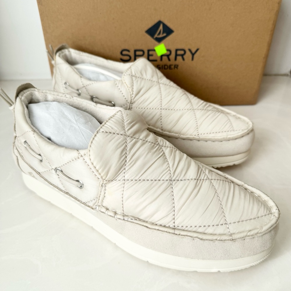 Sperry Ivory Moc-Sider Nylon Solid Casual Shoes Size 8.5 Style STS87046 - Picture 4 of 16